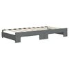 vidaXL Daybed with Trundle and Mattresses Dark Grey 90x190 cm Fabric