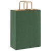 vidaXL Paper Bags 50 pcs with Handles Green 26x12x35 cm