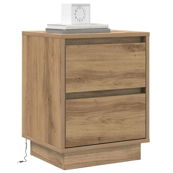 vidaXL Bedside Cabinet Artisan Oak 39 x 34.5 x 50 cm Engineered wood