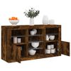 vidaXL Sideboard with LED Lights Smoked Oak 123x37x67 cm