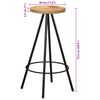 vidaXL 5 Piece Bar Set Solid Wood Mango