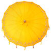 vidaXL Balinese Parasol Yellow (180-190) x 260 cm Cotton and Wood