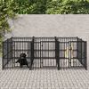 vidaXL Outdoor Dog Kennel Steel 5.63 m&sup2;