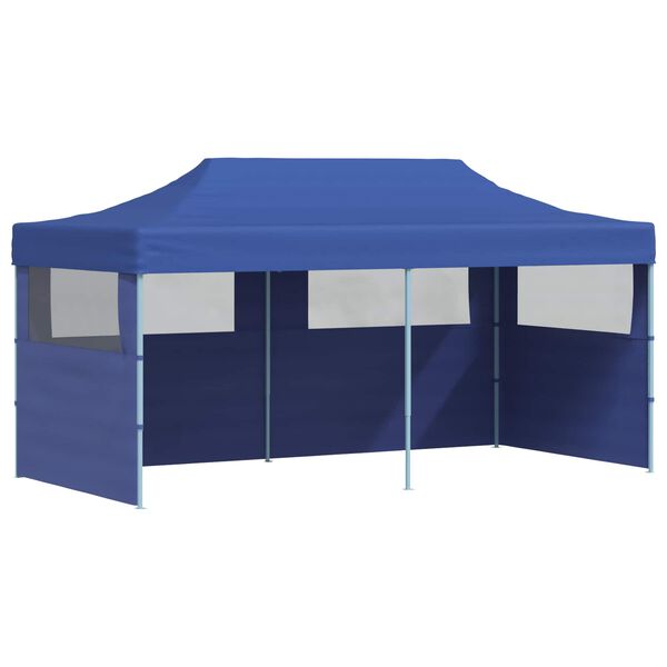 vidaXL Party Tent Folding Blue 291 x 580 x 315 cm Oxford Fabric