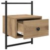 vidaXL Bedside Cabinet Artisan Oak 35 x 30 x 51 cm Engineered Wood