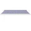 vidaXL Retractable Awning Blue and White 3x2.5 m Fabric and Aluminium