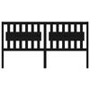 vidaXL Bed Headboard Black 185.5x4x100 cm Solid Wood Pine