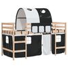 vidaXL Kids' Loft Bed with Tunnel without Mattress White&Black 90x200cm