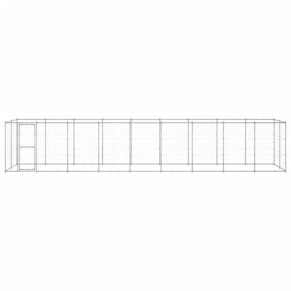 vidaXL Outdoor Dog Kennel Galvanised Steel 21.78 m&sup2;