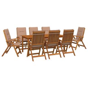 vidaXL Garden Dining Set 8-Seaters Natural Solid Acacia Wood