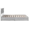 vidaXL Storage Bed Grey Sonoma 160 x 200 cm Engineered Wood