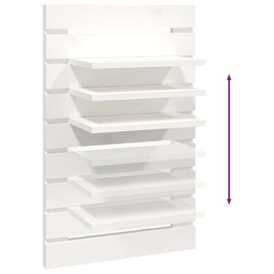 vidaXL Wall-mounted Bedside Shelves 2 pcs White Solid Wood Pine