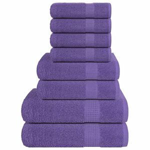 vidaXL 8 Piece Towel Set "FROGN" Purple 360 gsm
