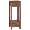 vidaXL Plant Stand with Drawer Brown 30 x 30 x 80 cm Mahogany Wood