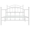 vidaXL Metal Bed Frame without Mattress with Footboard White 100x190cm