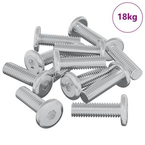 vidaXL Screw 1593 pcs Silver 8 x 25 mm Steel