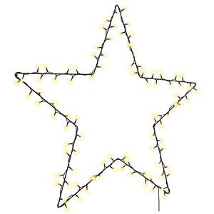 vidaXL Christmas Lights Star Silhouette 115 LEDs Warm White
