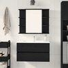 vidaXL Mirror Cabinet Black Oak 80 x 20.5 x 64 cm Engineered Wood