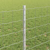 vidaXL Fence with Post Silver 0.8 x 25 m Steel