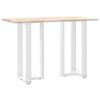 vidaXL Bar Table Legs T-Shaped&nbsp;2 pcs White 40x35x(90-91) cm Steel