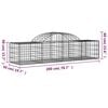 vidaXL Arched Gabion Baskets 14 pcs 200x50x40/60 cm Galvanised Iron