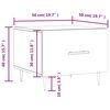 vidaXL Coffee Tables 2 pcs Black 50x50x40 cm Engineered Wood