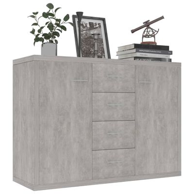 vidaXL Sideboard Concrete Grey 88x30x65 cm Engineered Wood