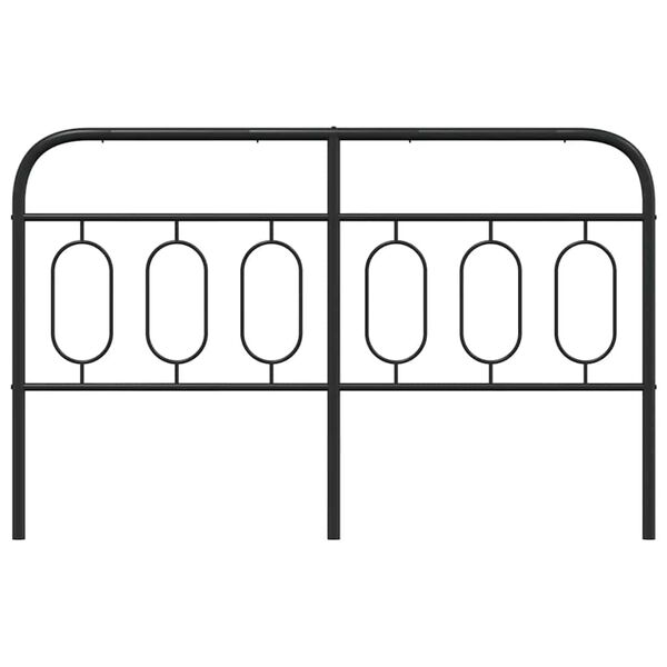 vidaXL Metal Replace Headboard Black 140 cm