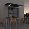 vidaXL Manual Retractable Awning with LED 300x250 cm Anthracite