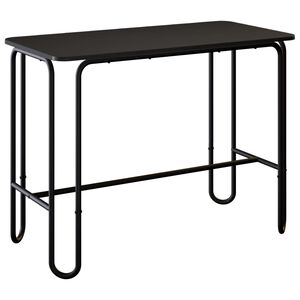 vidaXL Dining Table 100 x 50 x 75 cm Engineered Wood Black Rectangular
