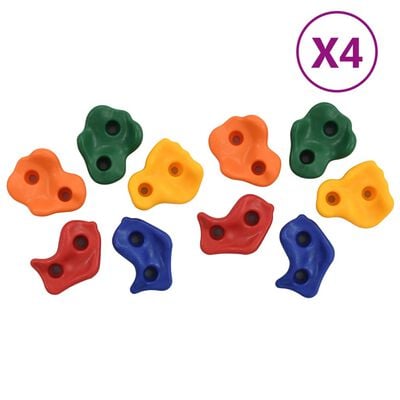 vidaXL Climbing Stones 40 pcs PE Multicolour