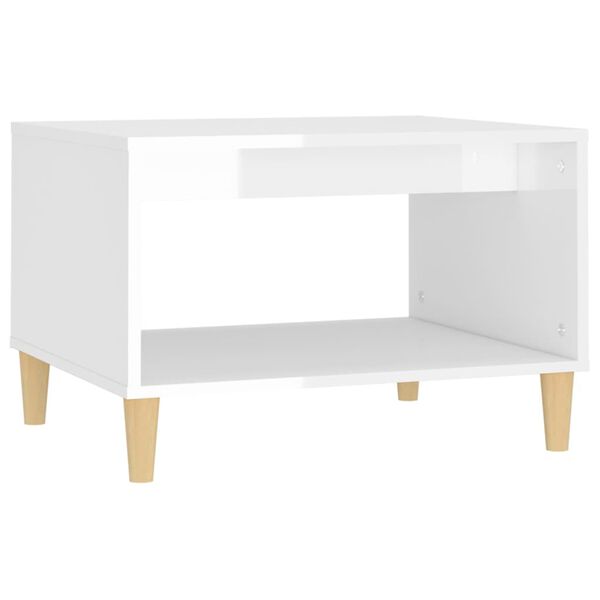 vidaXL Coffee Table High Gloss White 60x50x40 cm Engineered Wood