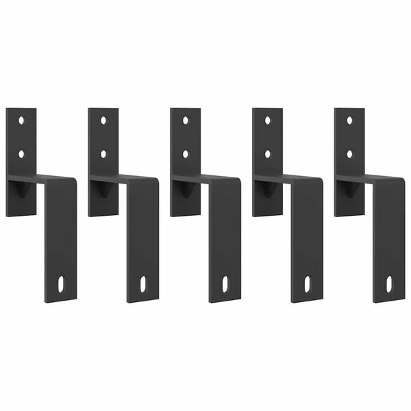 vidaXL Sliding Door Hardware Kit 213,5 cm Steel Black