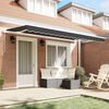 vidaXL Retractable Awning Manual Anthracite 350 x 200 cm Fabric