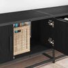vidaXL TV Units 2 pcs Black Oak 240 x 35 x 41 cm Engineered wood