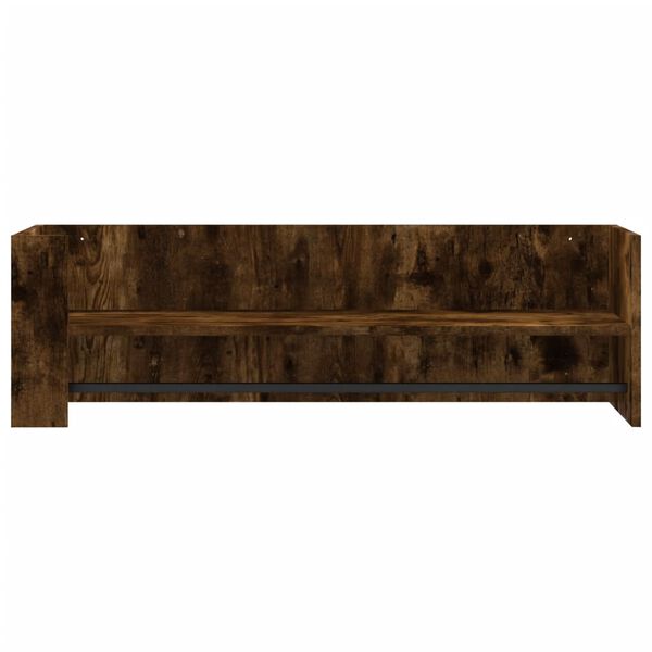 vidaXL Wall Shelf Smoked Oak 100x35x30.5 cm Engineered Wood