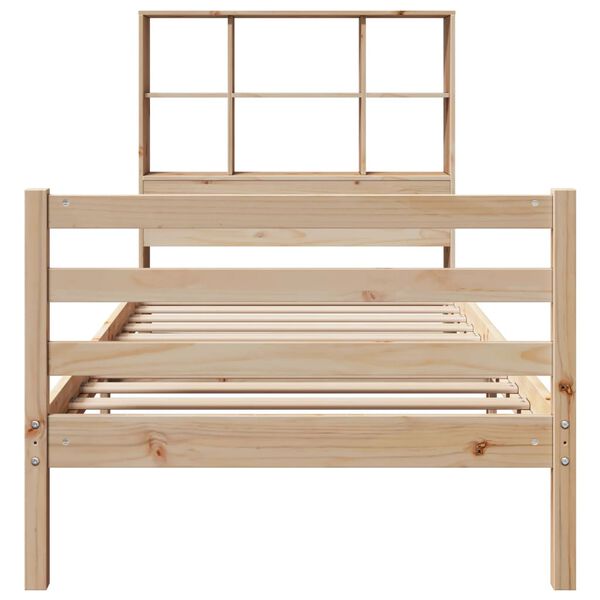 vidaXL Bookcase Bed without Mattress 90x200 cm Solid Wood Pine