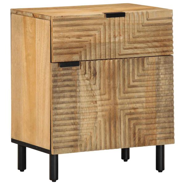 vidaXL Bedside Cabinet Brown 50x33x60 cm Solid Wood Mango
