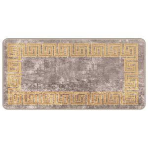 vidaXL Rug Runner MARSA Grey 50 x 100 cm Polyester and PVC