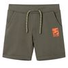 vidaXL Kids'Shorts with Drawstring Dark Khaki 140