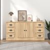 vidaXL Sideboards 3 pcs Sonoma Oak Engineered Wood