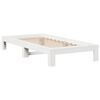vidaXL Bed Frame without Mattress White 100x200 cm Solid Wood Pine