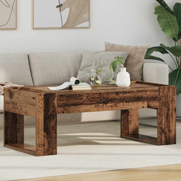 vidaXL Coffee Table Old Wood 110 x 50 x 41 cm Engineered Wood