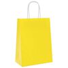 vidaXL Paper Bags 250 pcs with Handles Yellow 21x11x28 cm