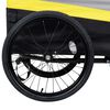 vidaXL 2-in-1 XXL Pet Bike Trailer & Trolley Yellow Grey and Black
