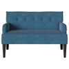 vidaXL Bench Blue 112 x 65.5 x 75 cm Velvet