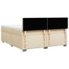 vidaXL Box Spring Bed with Mattress Cream 180x200 cm Fabric