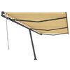 vidaXL Freestanding Manual Retractable Awning 600x300 cm Yellow/White