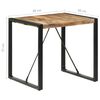 vidaXL Dining Table 80x80x75 cm Rough Mango Wood