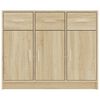 vidaXL Sideboard Sonoma Oak 91x28x75 cm Engineered Wood